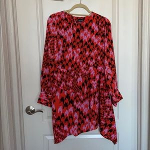 Topshop Houndstooth Print Dress, Size 8